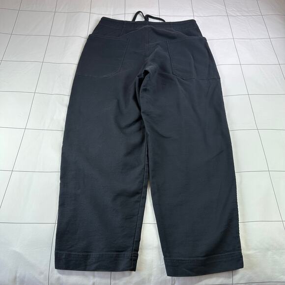 Prana Pants Womens Medium Black Cuyamaca Oversized Barrel Cotton Mid Rise Casual - Picture 4 of 14